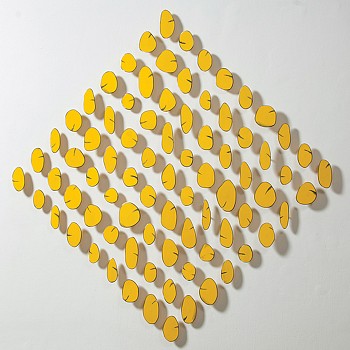 Carolina Sardi - Yellow in a Diamond Shape (Sold) 61 x 58 x 22 in.