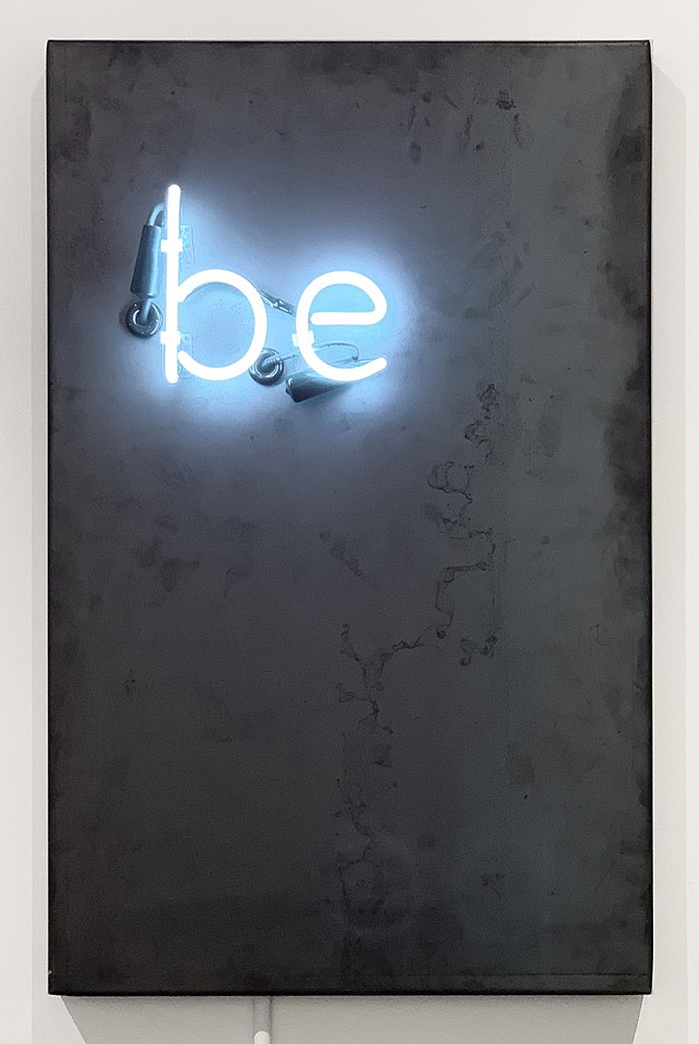 David McCauley, Be (Sold)
Steel with neon, 28 1/4 x 18 in.
