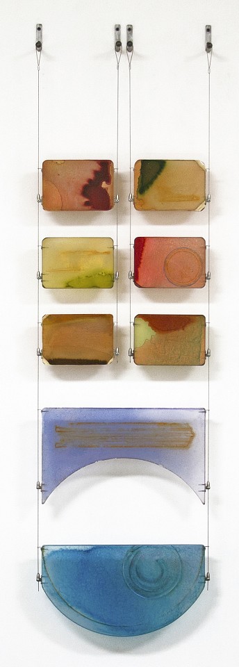 Carrie McGee, Totem (Sold)
Oxidized metal, pigment & metal leaf on acrylic panel, 61 x 17 x 4 inches