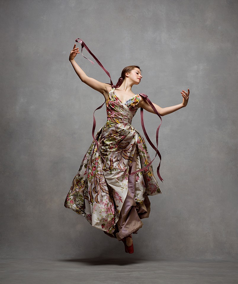 Ken Browar & Deborah Ory, Indiana Woodward
Archival pigment print on fiber paper, 24 x 20 in.
Soloist, New York City Ballet, dress by Maggie Norris