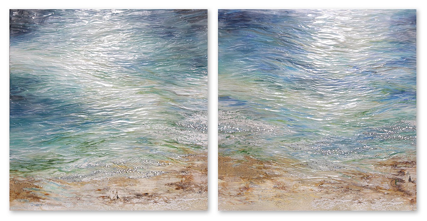 Robin  Luciano Beaty, Esperance No. 8 (Sold)
Encaustic & mixed media on panel, 30 x 60 in.