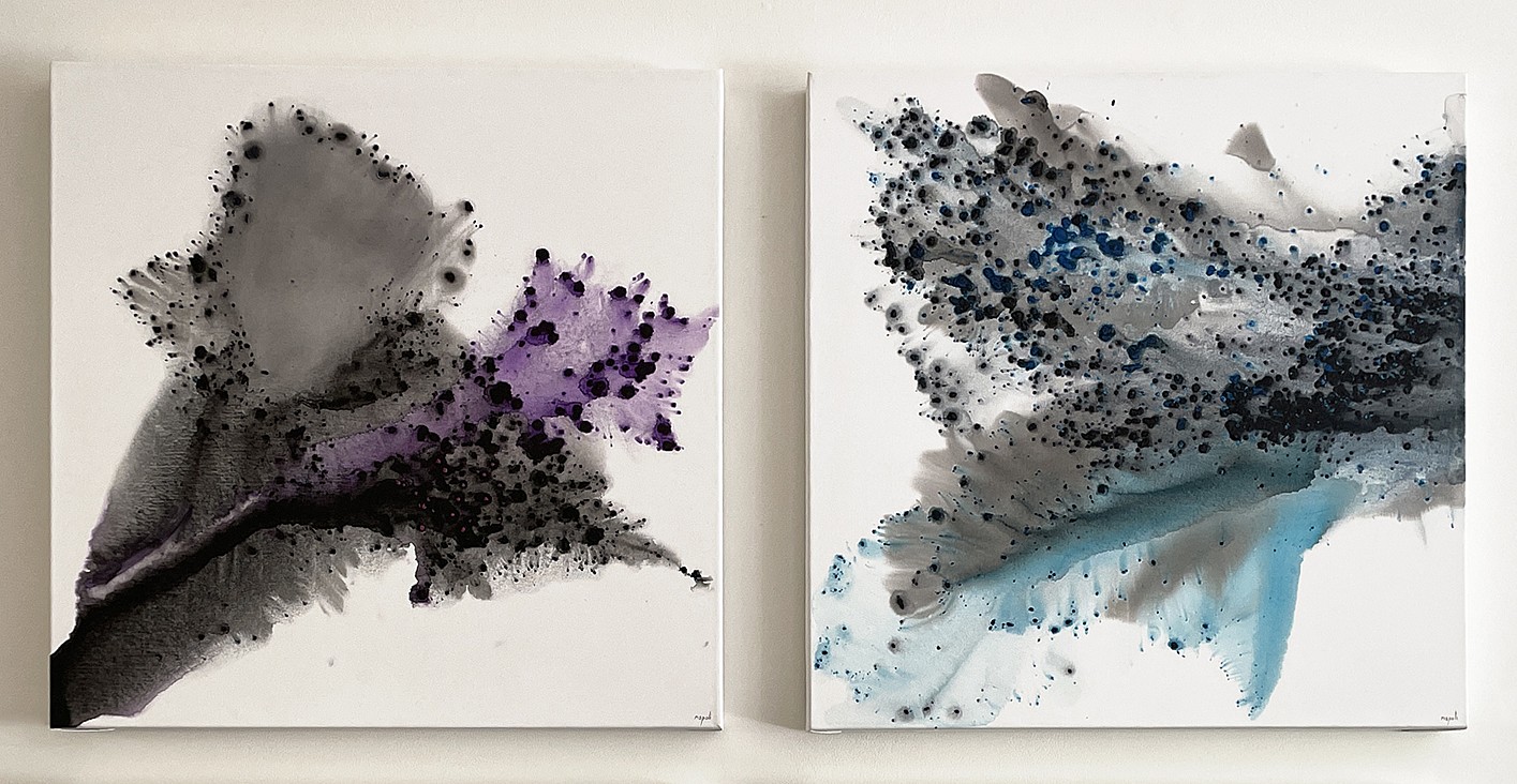 Muriel Napoli, Jacobshavn Isbrae
Acrylic & mixed media on canvas, 23 1/2 x 23 1/2 in.