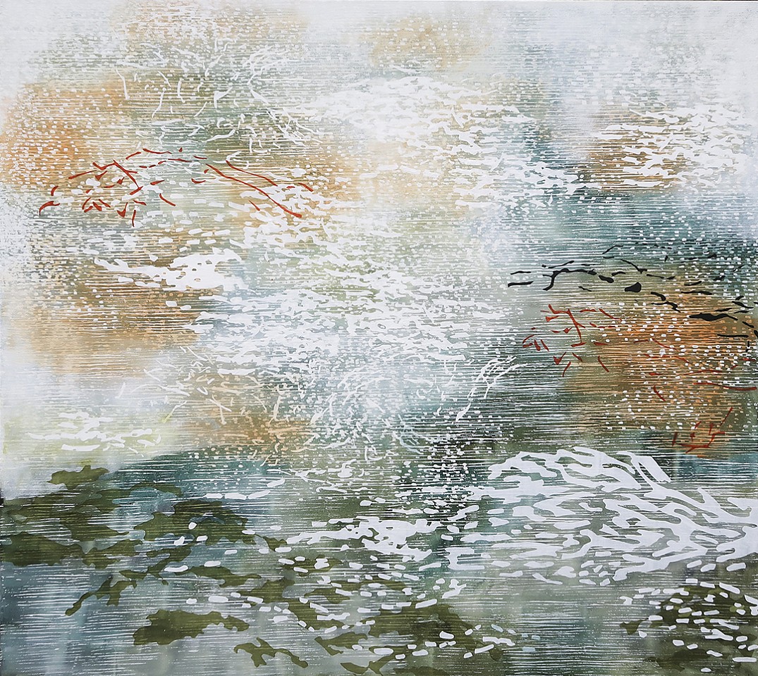 Laura Fayer, A New Dimension (Sold)
Acrylic & Japanese paper on canvas, 54 x 60 in.