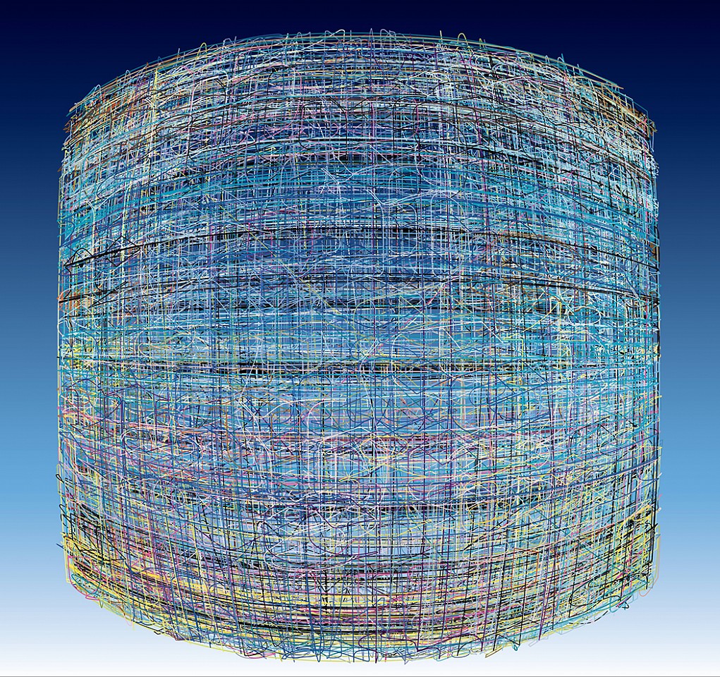 Henry Mandell, Study for Ten Dimensions 22H
UV polymer on aluminum, 51 x 54 in.