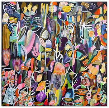 Work: Night Flower 60 x 60 in.