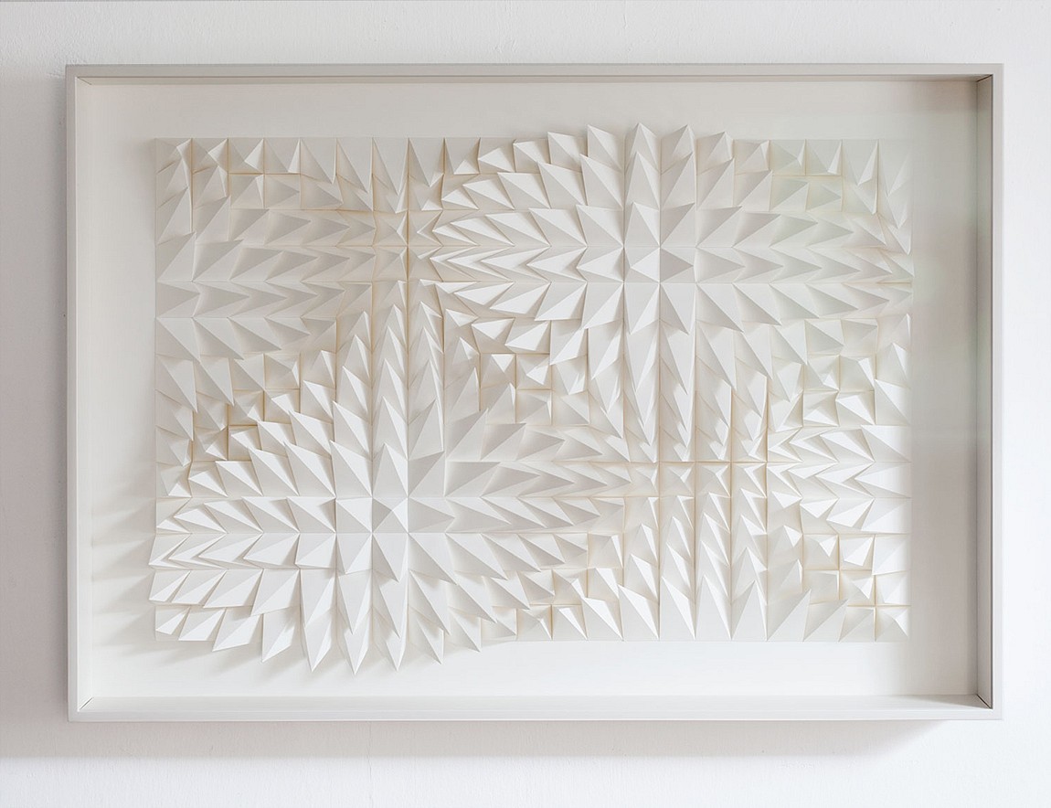 Anna Kruhelska, Untitled 259
Hand-folded archival paper, 28 x 40", (art may be oriented horizontally or vertically) Framed with non-reflective glass