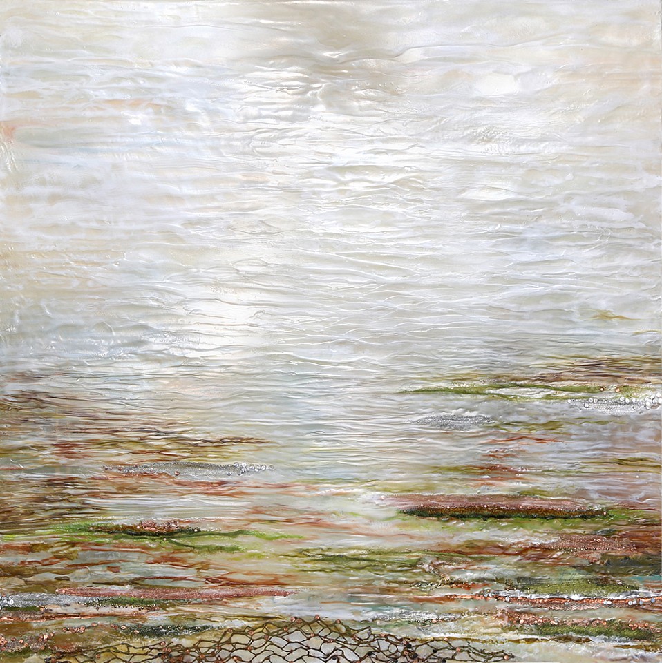 Robin Luciano Beaty, Remnants
Encaustic & mixed media on panel, 36 x 36 in.