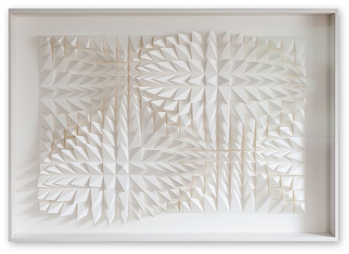 Anna Kruhelska, Untitled 259
Hand-folded archival paper, 28 x 40", (art may be oriented horizontally or vertically) Framed with non-reflective glass