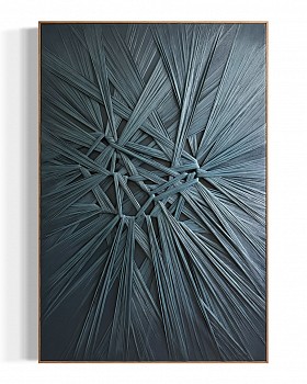 Niina Kratz - Bound by the Blues (Sold) 60 1/8 x 40 1/2 inches framed