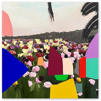 Emily Filler - Field of Tulips #3 35 x 35 in.