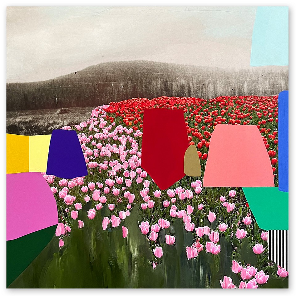 Emily Filler, Field of Tulips #1
Mixed media on canvas