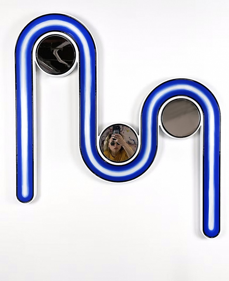 Jenna Krypell, Push Pull (Sold)
Paint, resin & mirror on panel, 37 x 34 inches, commissions possible