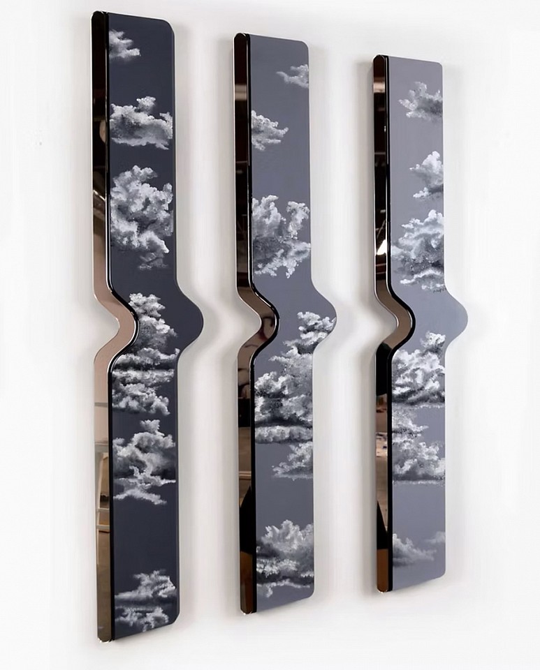 Jenna Krypell, Stormy (Sold)
Paint, resin & mirror on panel, 40 x 25 inches, commissions possible