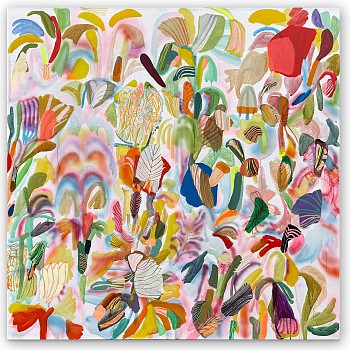 Work: Snapdragons 2 60 x 60 in.