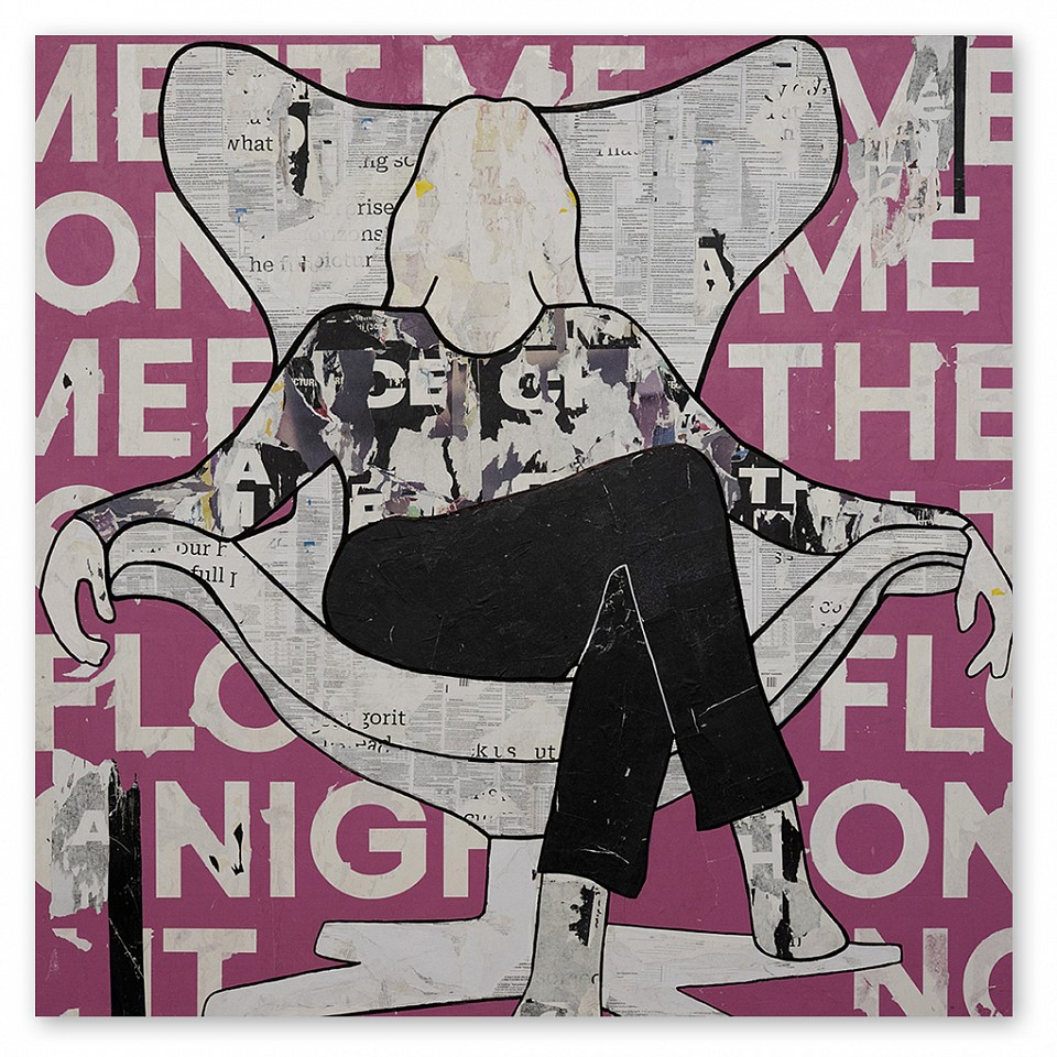 Jane Maxwell, Pink Power
Mixed media on panel, 60 x 60 in.