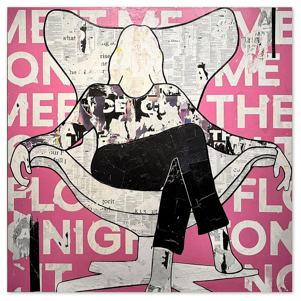 Jane Maxwell, Pink Power
Mixed media on panel, 60 x 60 in.