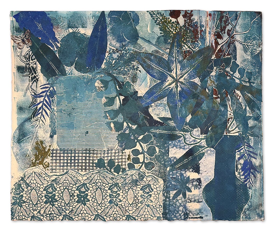 Irene Mamiye, Echo Presse Series 0991_A
Layered pigment transfer on paper, 21 x 26 in.