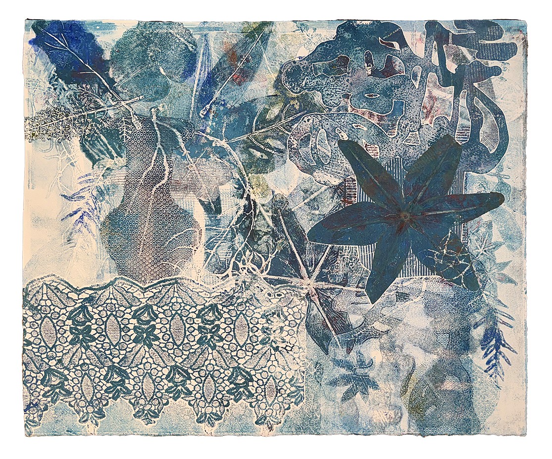 Irene Mamiye, Echo Presse Series 0991_B
Layered pigment transfer on paper, 21 x 26 in.