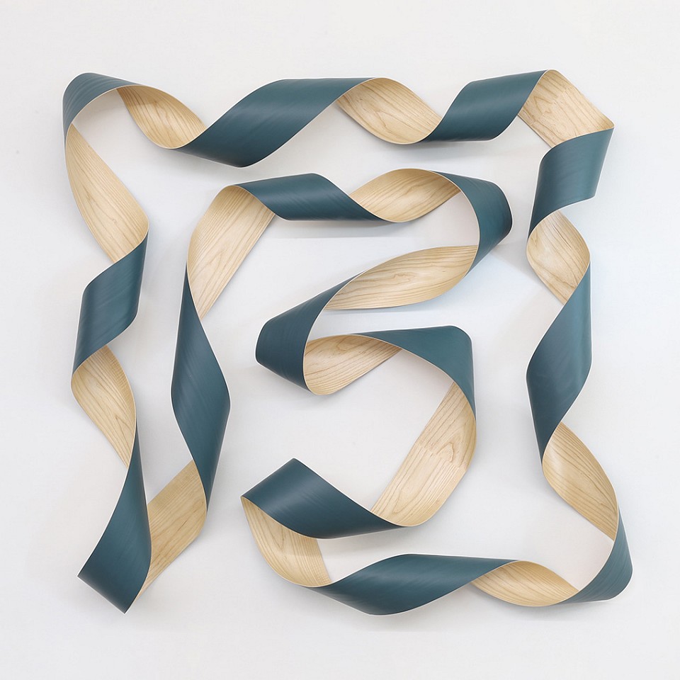 Jeremy Holmes, Untitled (Blue Green)
Painted white ash, 48 x 48 in.