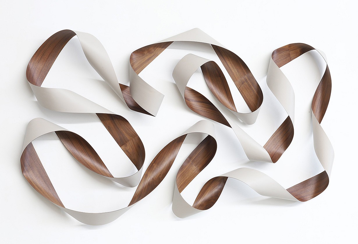 Jeremy Holmes, Untitled (walnut with gray)
Painted walnut, 48 x 87 x 9 in.