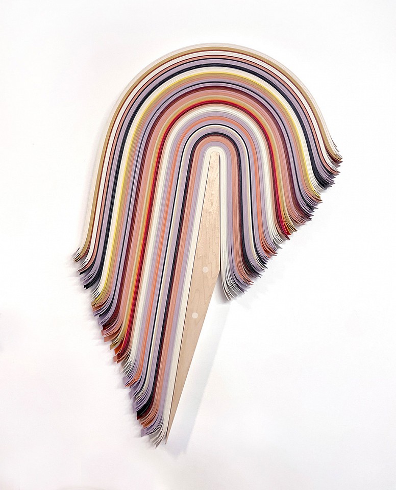 Derrick Velasquez, Untitled 511
Vinyl and maple, 38 x 25 x 1 in.