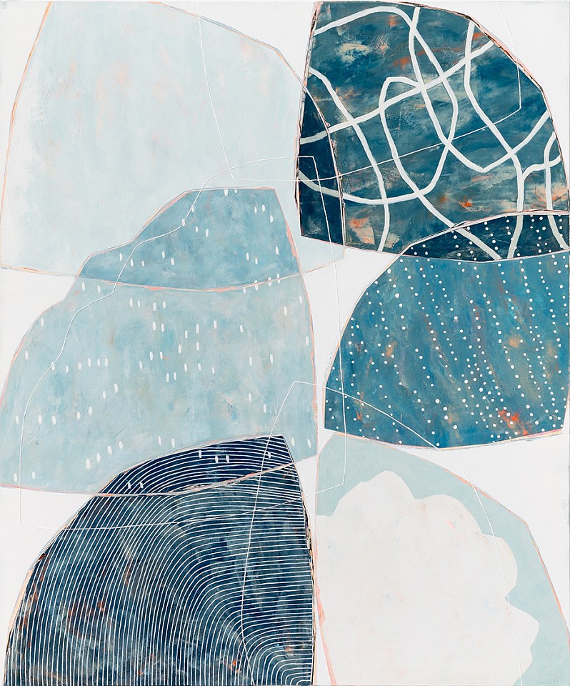 Karine Leger, Montagnes Lointaines
Acrylic & mixed media on canvas, 48 x 40 in.