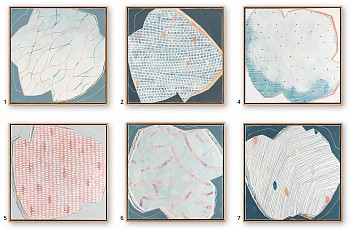 Karine Leger -&nbsp;Vue du Ciel Series 25 1/4 x 25 1/4 in. each framed (may be sold individually)