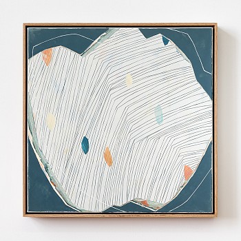 Karine Leger -&nbsp;Vue du Ciel No. 7 25 1/4 x 25 1/4 in. framed