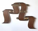 Jenna Krypell, Tangled Walnut
bronze mirror, walnut wood, resin and paint